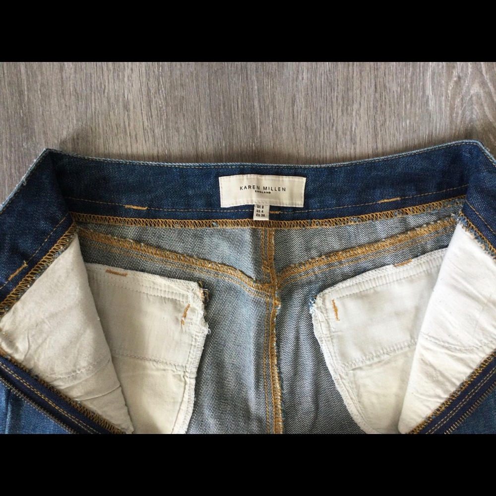 KAREN MILLEN - ENGLAND - Jeans - Crop - Zipper Heaven!! - Picture 3 of 8